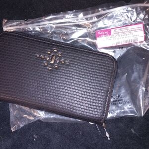 Thirty-One Black All About The Benjamins Wallet With Gems